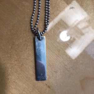 Gucci silver pendant necklace